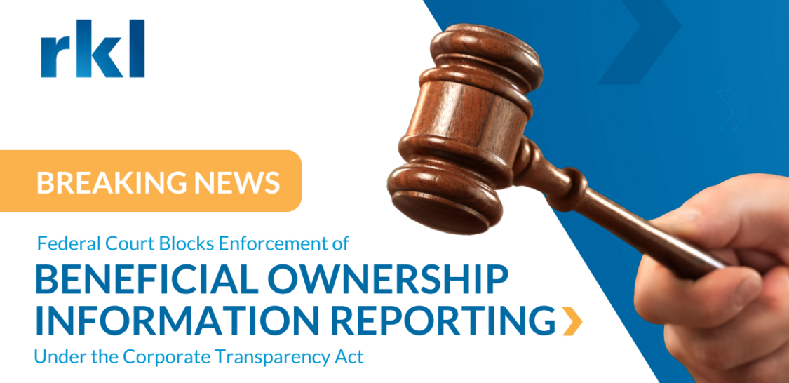 Breaking News Federal Court Blocks Enforcement of Beneficial Ownership